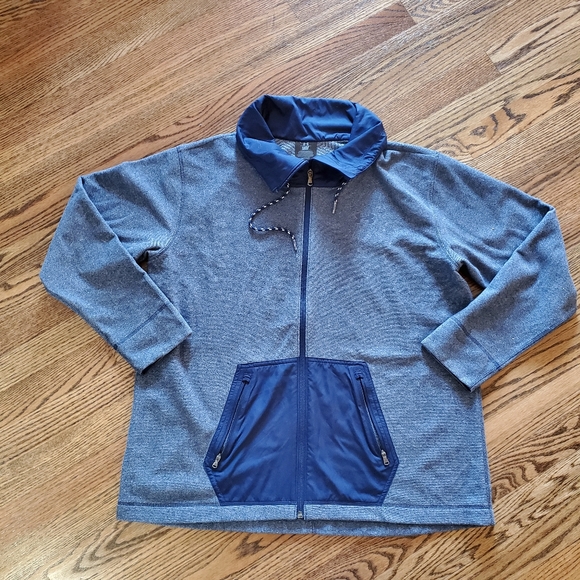 Under Armour Heather Blue Fleece Jacket Large - Picture 4 of 4